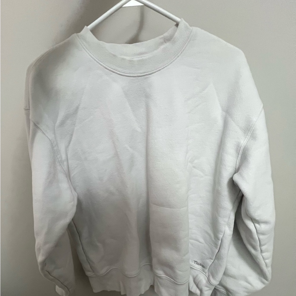 Aritzia Crewneck Sweater in White